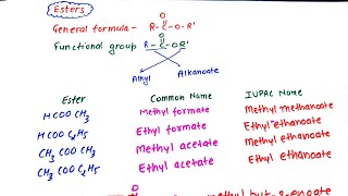 IUPAC Name 11  Nomenclature Of Esters  Organic Chemistry  Class11th  JEE  NEET  AIIMS [upl. by Nomla]