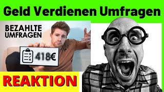 Umfragen Geld verdienen ✅ 1 Woche Online Umfragen amp € von ZUHAUSE verdient Michael Reagiertauf [upl. by Ayt]