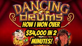 HUGE GRAND JACKPOT DANCING DRUMS ROCKS [upl. by Cart557]