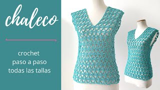 Cómo tejer chaleco a crochet en todas las tallas  Paso a paso  Crochet fácil y rápido [upl. by Ades380]