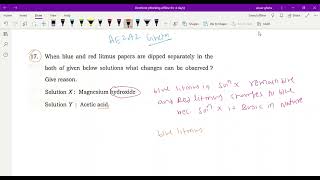 when blue and red litmus paper are dipped separately in the both of given below solutions what chang [upl. by Leod568]