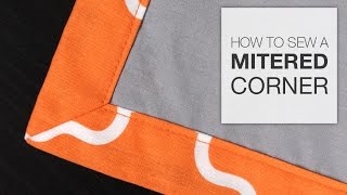 How to Sew a Mitered Corner [upl. by Templia]