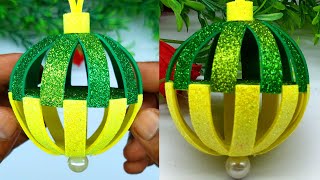 Wonderful Christmas Ball  Christmas Ball Ornaments Making at Home Decorate With MeDollar Tree DIY [upl. by Torrlow]