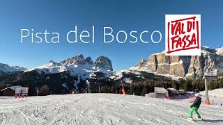 Pista del Bosco Canazei valdifassa dolomitisuperski dolomites pistesci skislopes [upl. by Perl951]