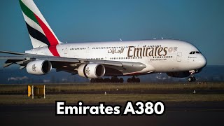 Emirates A380 Airbus Landing at Glasgow Airport [upl. by Jakie]