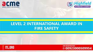 HABC  Level 2 International Award in Fire Safety Training in Pakistan  ACME [upl. by Aset]