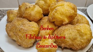 Sonhos Filhoses de Abobora e Coscorões Receitas tradicionais de Natal [upl. by Ahseele]