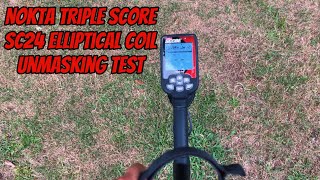 Nokta Triple Score SC24 Elliptical Coil Unmasking Targets with Colonial Nails [upl. by Stricklan699]