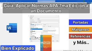 ✅Cómo Aplicar Normas APA 7ma Edición Correctamente a Documento de Word  Guía Completa Paso a Paso [upl. by Ttam]