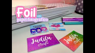 Aplicando foil en papel fotográfico con laminadora MINC y AMAZON ✨💗 [upl. by Pickard255]