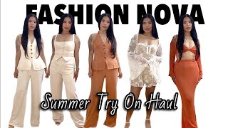 FASHION NOVA SUMMER TRY ON HAUL [upl. by Hildy]