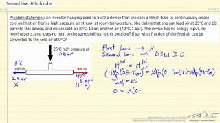 Second Law of Thermodynamics Hilsch Tube [upl. by Einnil318]