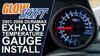 Installation  GlowShift EGT Pyrometer Gauge for 20012006 66 GM Duramax Allison 1000 Transmission [upl. by Adrienne]