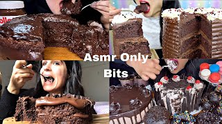 ASMR CHOCOLATE CAKECompilationno talkingBites onlyasmr Mukbangasmr food [upl. by Lertnek]