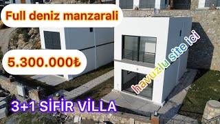 Aydin Didim full deniz manzarali havuzlu site ici 31 tam mustakil sifir villa [upl. by Lonee]