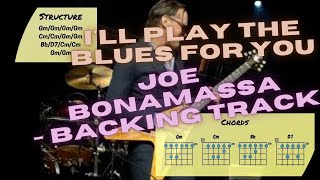 Gm Blues Backing Track  Joe Bonamassa Ill Play The Blues For You  First Solo [upl. by Mosnar]