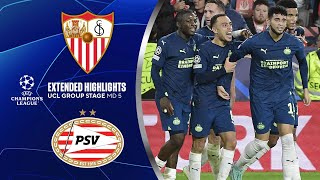 Sevilla vs PSV Extended Highlights  UCL Group Stage MD 5  CBS Sports Golazo [upl. by Lynden]