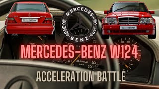 MercedesBenz W124 EClass all engines  ACCELERATION BATTLE [upl. by Eddie52]