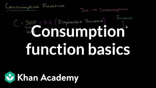 Consumption function basics  Macroeconomics  Khan Academy [upl. by Nolly]