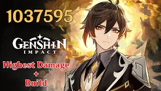 Zhongli Hit 1 Million Damage  Build Genshin Impact [upl. by Cerys]