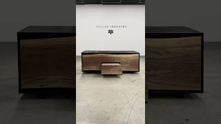 Bezel Credenza shown in ebonized white oak and live edge walnut furnituredesign liveedge wood [upl. by Adlee]