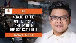 LIVE Senate hearing on death of hazing victim Horacio Castillo III [upl. by Dranal]