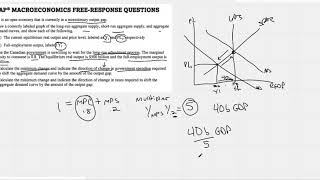 2019 AP Macro Set 1 FRQ1 Multiplier Only [upl. by Christa]