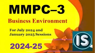 IGNOU MMPC3 Business Environment Solved Assignment 202425 for July 2024 and January 2025 Session [upl. by Inah]