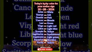 Todays lucky color for your zodiac sign 28092024 shorts astrology horoscope luckycolor [upl. by Coffin]