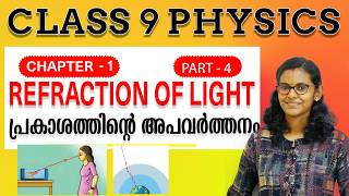 Class 9 Physics Chapter 1  Refraction of light New textbook 2024 Part 4 പ്രകാശത്തിന്റെ അപവർത്തനം [upl. by Ahsemac818]