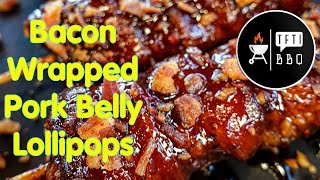 These Bacon Wrapped Pork Belly Lollipops will BLOW your MIND [upl. by Burnley297]