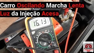 Carro oscilando marcha lenta luz de inejação acesa  varios codigos de defeito  Video 237 [upl. by Ellierim]