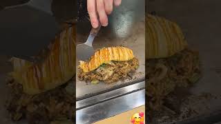 Cơm soba phủ trứng cuộn food streetfood [upl. by Noemad265]