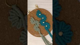 Diy Chaveiro Macrame macrame keychain ornament leaves diy ornament artesanal [upl. by Dyraj758]