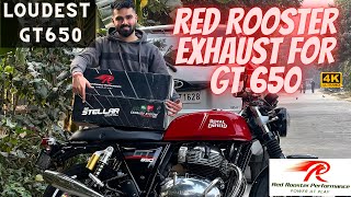 Installing Red Rooster Exhaust in GT 650  Loud Crackles [upl. by Coppock]