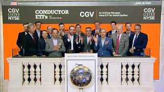 The NYSE welcomes Conductor ETFs by IronHorse to celebrate the Conductor Global Equity Value ETF [upl. by Enahsed]