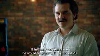 Pablo Escobar raises the war tax Narcos S01E09  Wagner Moura [upl. by Eycal]