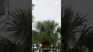 In Panama City rough waves can be seen as residents prepare for Hurricane Helenes storm surge [upl. by Aicenek]