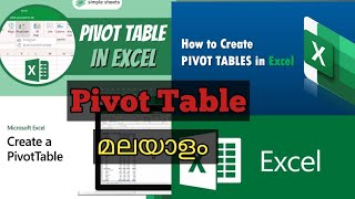 How To Create Pivot Table In Excel Malayalam [upl. by Ocirne720]