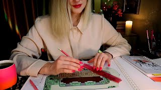 ASMR 📓 Flipping Pages amp Taking Notes ✏️ Paper Sounds 📖 Unintelligible Whispers [upl. by Sisely]