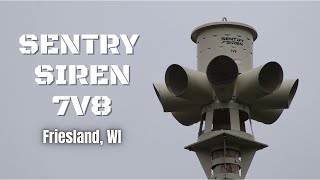 Sentry Siren 7V8 Noon Blast Friesland WI [upl. by Ybor26]