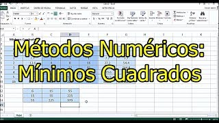 Métodos Numéricos Mínimos Cuadrados [upl. by Ellehsim342]