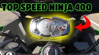 TOP SPEED NINJA 400 ORIGINAL ULTRAPASSANDO 200KMH topspeed ninja400 kawasaki salvador [upl. by Elatnahc]