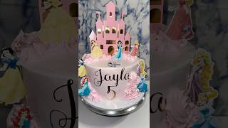 Part 2 Decorando pastel de princesas 👸 music cake cakedecorating cakedesign [upl. by Aloek]