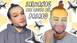 REACCIONANDO Y SALVANDO MIS LOOKS DEL PASADO ✨ MAQUILLAJE AMARILLO [upl. by Neila]