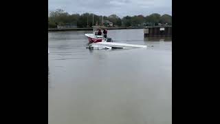 Righting a Capsized Boat Parbuckling — TowBoatUS Santee Cooper Lakes  TowBoatUS [upl. by Jordanson448]