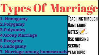 Types of Marriage sociology marriage typesofmarriage [upl. by Zavras]