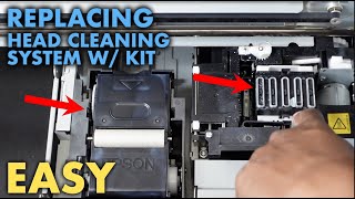 HOW TO Replace Head Cleaning System EPSON F2100 [upl. by Yzus]