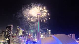 STUNNING TIMELAPSE OF CN TOWER FIREWORKS [upl. by Ugo382]