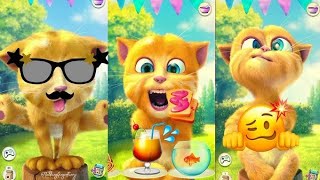 Talking ginger  food fun  happy mood  enjoyment  talkingcat  talkingtom [upl. by Amadeus]